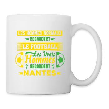 les vrais hommes regardent nantes club de foot - Mug blanc - blanc - Droite