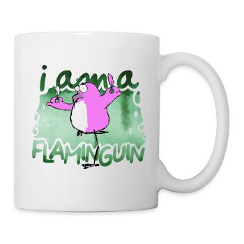 I am a Flaminguin - Tasse - Weiß - Rechts