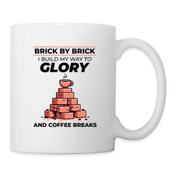 Bricklayer Brick Mason Job Site Humor Coffee Funny - Mug - white - Right