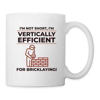 Bricklayer Bricklaying Vertical Efficiency Job - Mug - white - Right