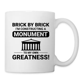 Monumental Brick Mastery: Humorous Bricklayer - Mug - white - Right