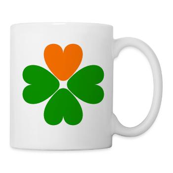 Cœur de trèfle trèfle de la Saint-Patrick - Mug blanc - blanc - Droite
