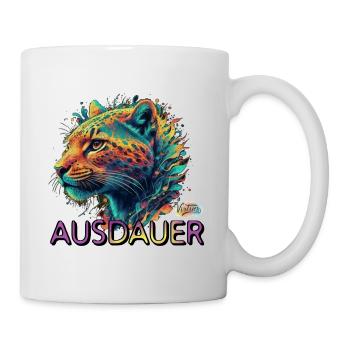 Werte mit Tieren: Ausdauer - Tasse - Weiß - Rechts