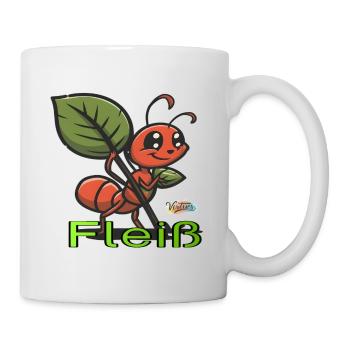 Werte mit Tieren: FLeiß - Tasse - Weiß - Rechts