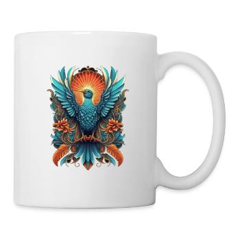 Bunter Paradiesvogel - Tasse - Weiß - Rechts
