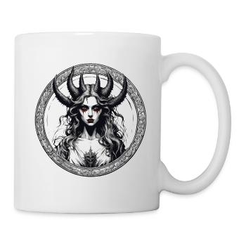 diabolical woman / blood / gothic / heavy metal - Mug - white - Right
