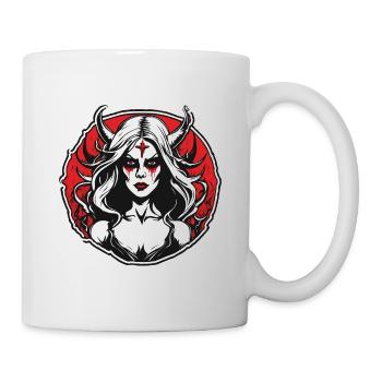 diabolical woman / blood / gothic / heavy metal - Mug - white - Right