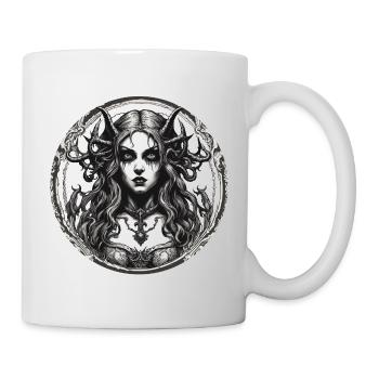 diabolical woman / blood / gothic / heavy metal - Mug - white - Right