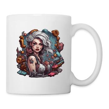 diabolical woman / blood / gothic / heavy metal - Mug - white - Right