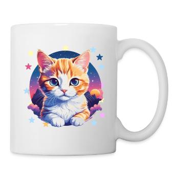 Aventure de chaton étoilé - Mug blanc - blanc - Droite