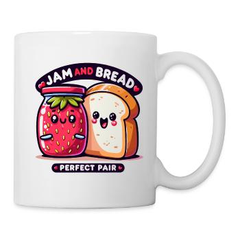 Jam and bread, the perfect pair - Mug - white - Right