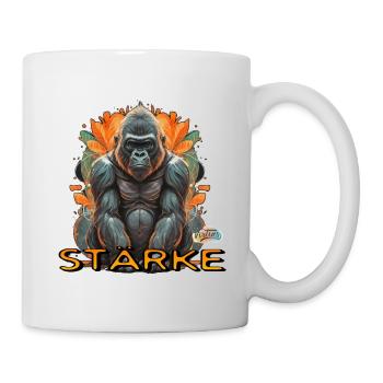 Werte mit Tieren: Stärke - Tasse - Weiß - Rechts