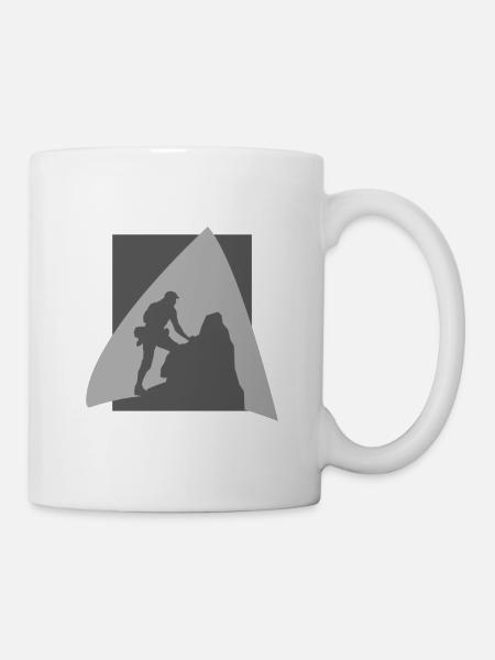 Kletterer Alpen Gipfel - Tasse - Weiß