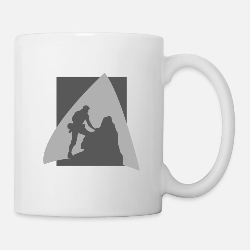 Kletterer Alpen Gipfel - Tasse - Weiß