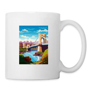 Bristol England Bridge Vintage Travel Poster WPA - Mug - white - Right