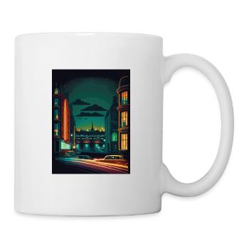 Dublin Skyline Irlande Vintage Travel Poster WPA - Mug blanc - blanc - Droite