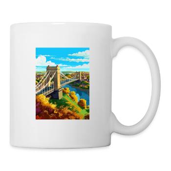 Bristol England Bridge Vintage Travel Poster WPA - Mug - white - Right