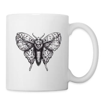 Papillon de nuit / Animal / Insecte / Larve / Ravageur - Mug blanc - blanc - Droite