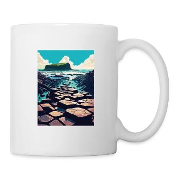 Giant S Causeway Nordirland Reiseposter - Tasse - Weiß - Rechts