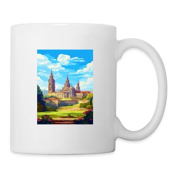 Santiago De Compostela Spanien Vintage Reiseposter - Tasse - Weiß - Rechts