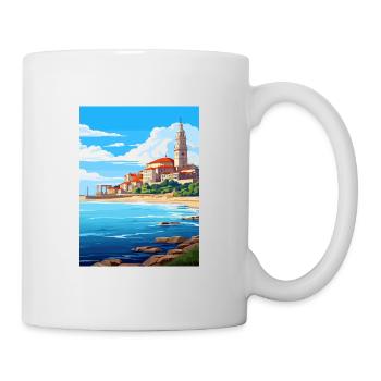 Santander Spanien Vintage Reiseposter WPA Souvenir - Tasse - Weiß - Rechts