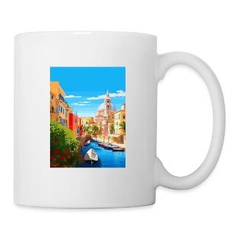 Cagliari Italy Vintage Travel Poster WPA Souvenir - Mug - white - Right