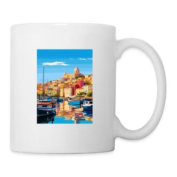 Cagliari Italy Vintage Travel Poster WPA Souvenir - Mug - white - Right