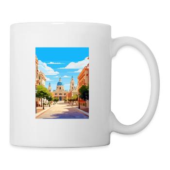 Valencia Spanien Vintage Reiseposter WPA Souvenir - Tasse - Weiß - Rechts