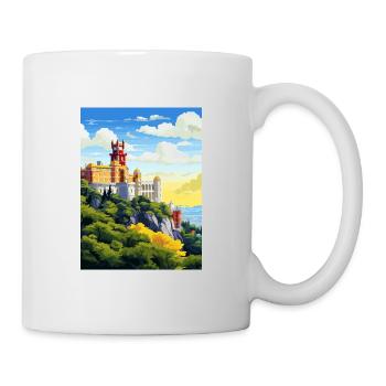 Sintra Portugal Vintage voyage affiche WPA Souvenir - Mug blanc - blanc - Droite