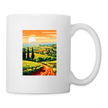 Toscane Italie Décoration Vintage Voyage Affiche WPA - Mug blanc - blanc - Droite