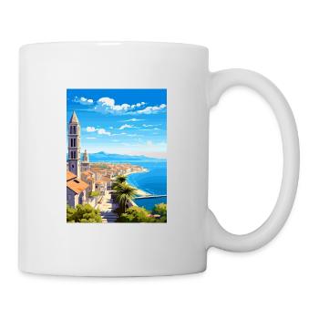 Split Kroatien Vintage Reiseposter WPA Souvenir - Tasse - Weiß - Rechts