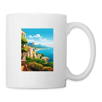 Costa Blanca Spain Vintage Travel Poster Souvenir - Mug - white - Right