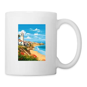 Costa De La Luz Espagne Vintage Voyage Poster WPA - Mug blanc - blanc - Droite