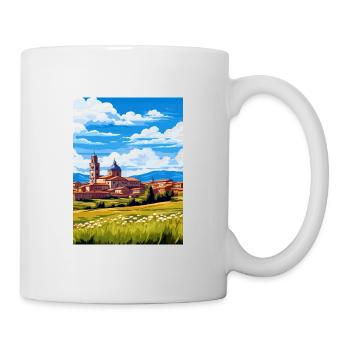 Pamplona Spanien Vintage Reiseposter WPA Souvenir - Tasse - Weiß - Rechts