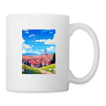 Pamplona Spanien Vintage Reiseposter WPA Souvenir - Tasse - Weiß - Rechts