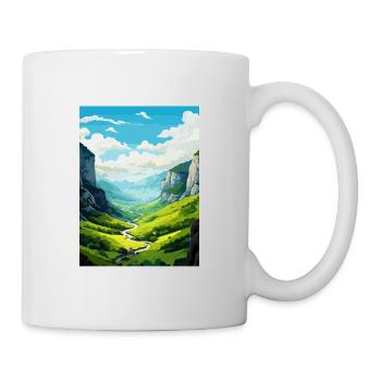 Vikos Schlucht Griechenland Deko Vintage Reiseposter WPA - Tasse - Weiß - Rechts