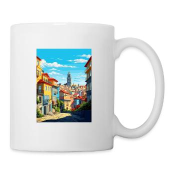 Porto Portugal Vintage Travel Poster WPA Souvenir - Mug - white - Right