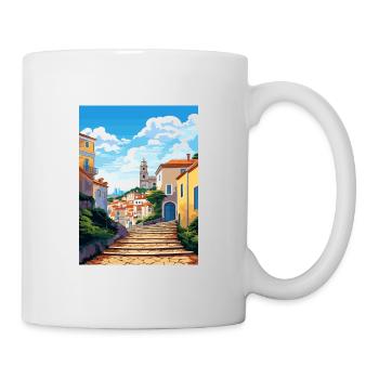 Sintra Portugal Vintage voyage affiche WPA Souvenir - Mug blanc - blanc - Droite
