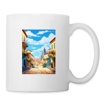 Viseu Portugal Vintage voyage affiche WPA Souvenir - Mug blanc - blanc - Droite