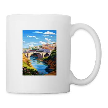 Tomar Portugal Vintage voyage affiche WPA Souvenir - Mug blanc - blanc - Droite
