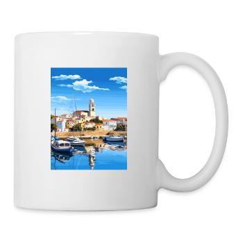 Vila Real de Santo Antonio Portugal Reiseplakat - Tasse - Weiß - Rechts
