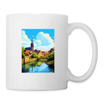 Lunen Dekoration Deutschland Vintage Reiseposter WPA - Tasse - Weiß - Rechts