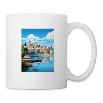 Tomar Portugal Vintage voyage affiche WPA Souvenir - Mug blanc - blanc - Droite