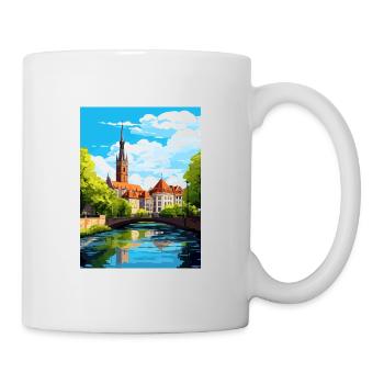 Stuttgart Allemagne Vintage voyage affiche Souvenir - Mug blanc - blanc - Droite