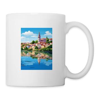 Tomar Portugal Vintage voyage affiche WPA Souvenir - Mug blanc - blanc - Droite