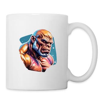 Bodybuilder / Sports / Fitness / Monkey / Muscles - Mug - white - Right