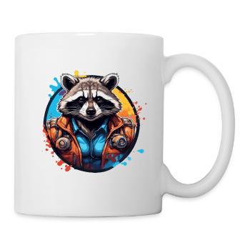 Raccoon / Animal / Zoo / Wild / Cute / Predator - Mug - white - Right