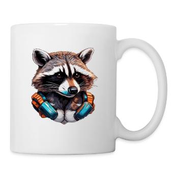 Raccoon / Animal / Zoo / Wild / Cute / Predator - Mug - white - Right