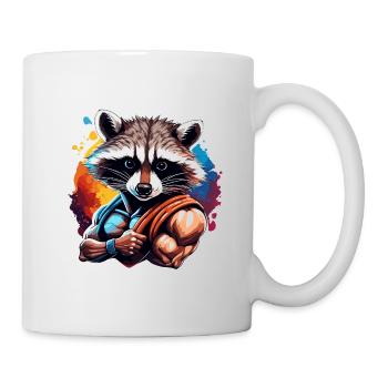 Bodybuilder / Sports / Fitness / Raton laveur / Muscles - Mug blanc - blanc - Droite