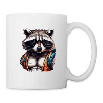 Bodybuilder / Sports / Fitness / Raton laveur / Muscles - Mug blanc - blanc - Droite